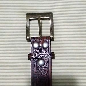 Belt Leather Western Floral